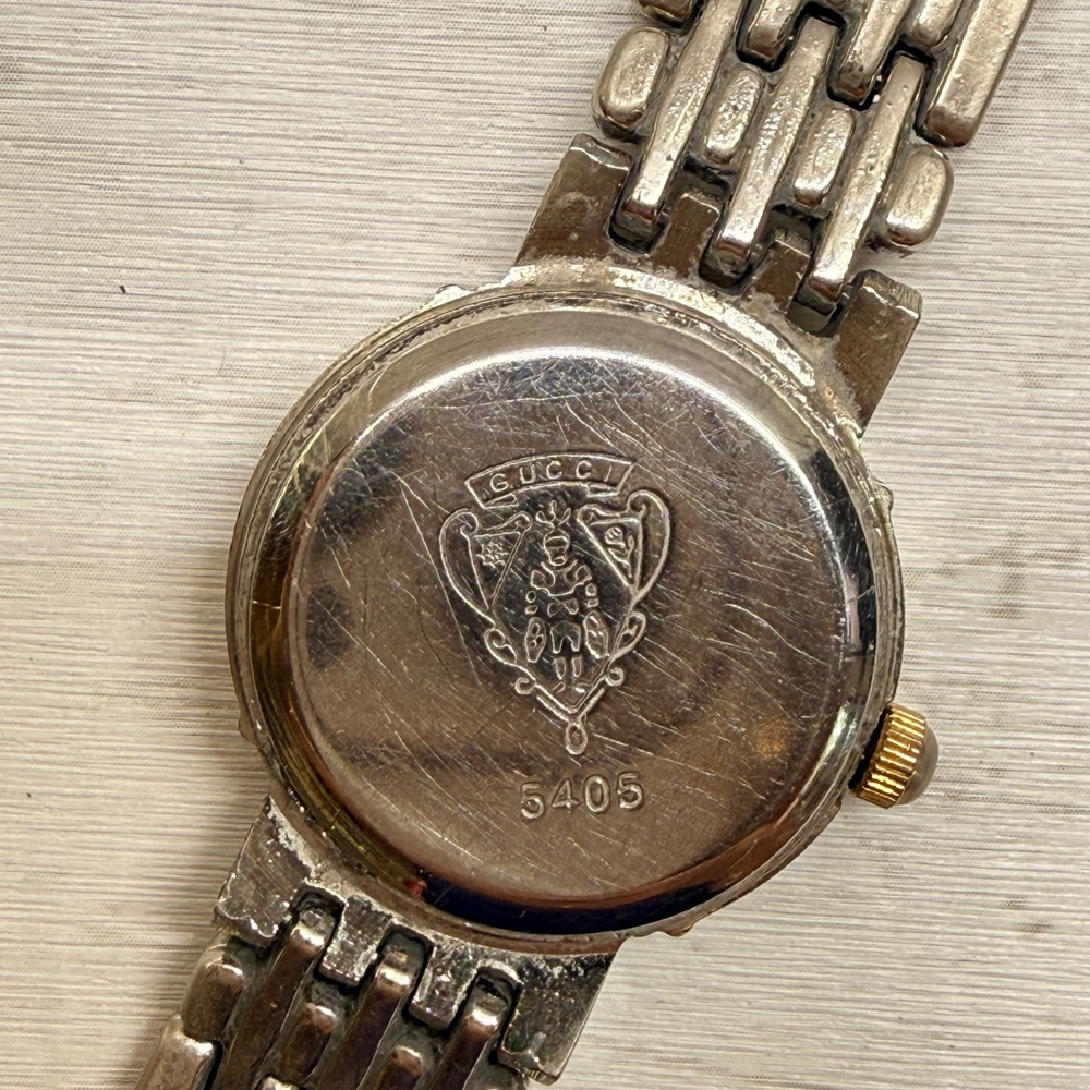 Gucci 5405 Vintage Womens Quartz Watch Silver Tone Link Bracelet Working - Picture 5 of 9